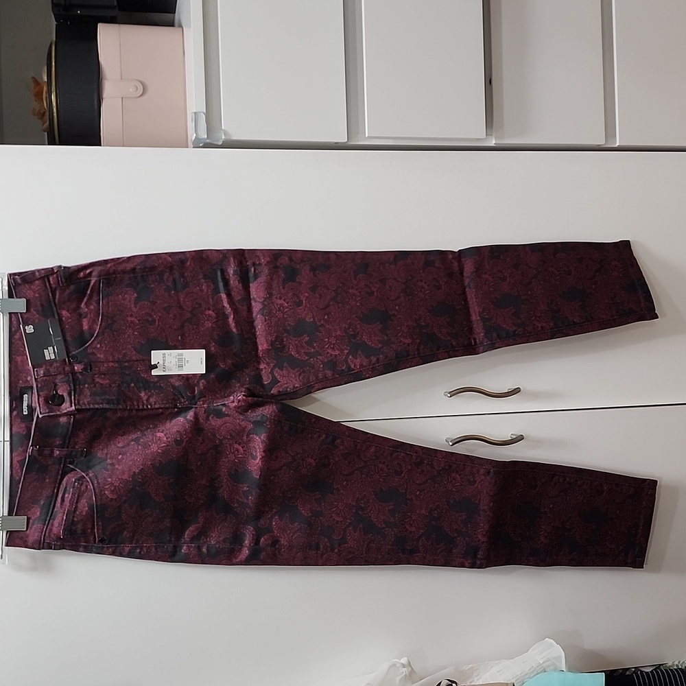 Express Skinny Midrise patern jeans